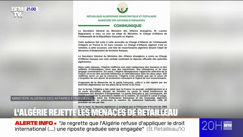 Liste rejetée par Alger, 