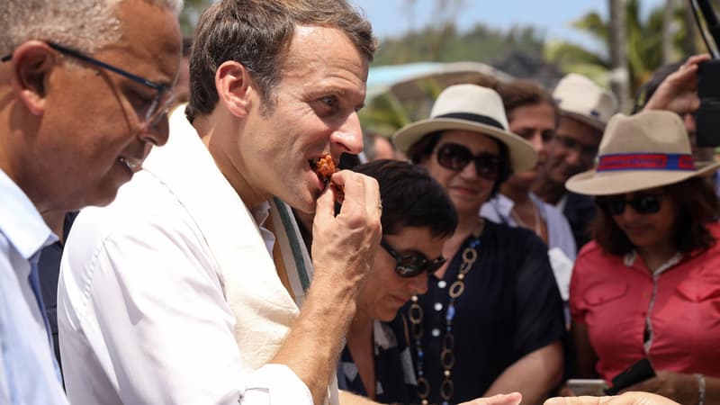 Emmanuel Macron à la Réunion. 