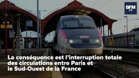 Reprise progressive de la circulation des trains entre Paris et le Sud-Ouest de la France