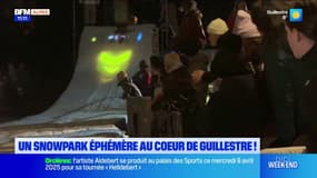 Un snowpark éphémère ouvre en plein cœur de Guillestre
