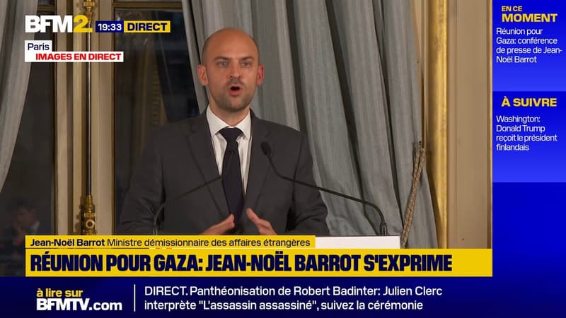 Gaza: Jean-Noël Barrot félicite la réunion d'après-guerre pour Gaza 