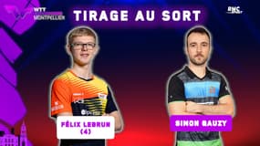 WTT Montpellier : Le tirage des Français... avec 2 chocs tricolores