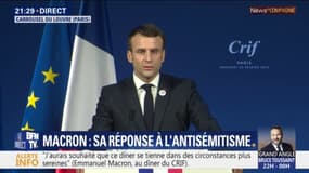 Macron au dîner du Crif: "Notre pays est confronté à une résurgence de l'antisémitisme quasi-inédite depuis la seconde guerre mondiale"