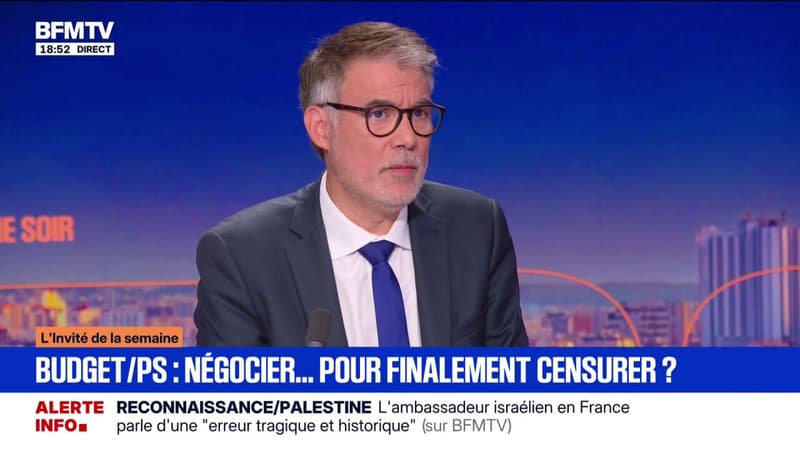Olivier Faure, Premier secrétaire du Parti socialiste, indique 