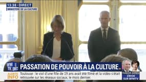 Passation de pouvoir à la Culture: Françoise Nyssen se dit "heureuse et fière du travail accompli"