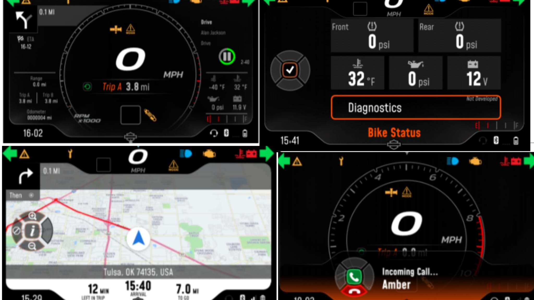 L'écran connecté est celui de la LiveWire, la moto électrique d'Harley Davidson L'écran connecté est celui de la LiveWire, la moto électrique d'Harley Davidson
