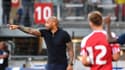 Thierry Henry sur le banc des Bleuets lors de son premier match face à la sélection Espoirs du Danemark le 7 septembre 2023