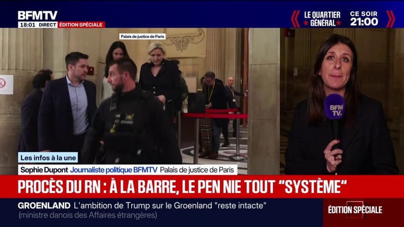 Au deuxième jour du procès du RN, Marine Le Pen reconnaît certaines négligences mais continue de nier tout "système"