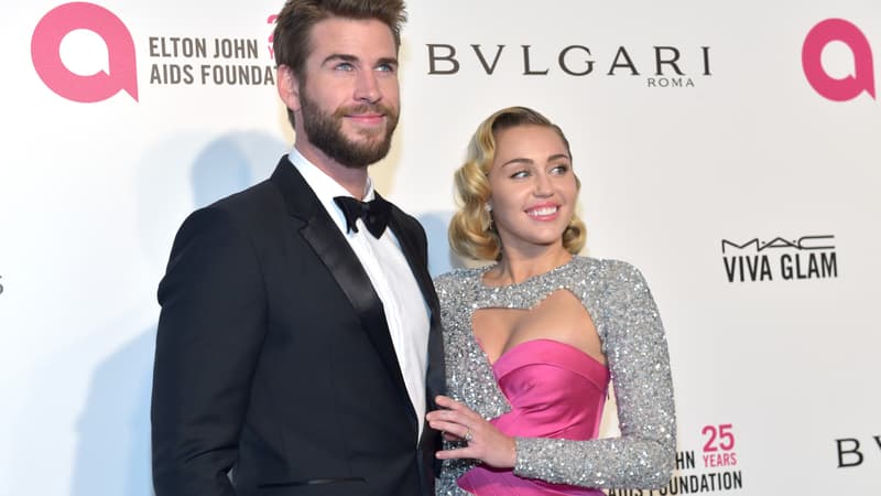 Liam Hemsworth et Miley Cyrus en mars 2018