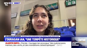 Lolarose, étudiante en Floride, va dormir dans un gymnase en attendant le passage de l'ouragan Ian