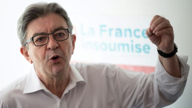 Jean-Luc Mélenchon (La France insoumise), donne une conférence de presse, à Marseille, le 6 juin 2020