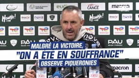 Pau 22-11 Clermont : "On a été en souffrance" observe Piqueronies malgré la victoire
