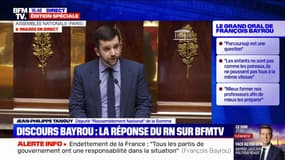 "Quelle déception": Jean-Philippe Tanguy (RN) répond au discours de politique générale de François Bayrou