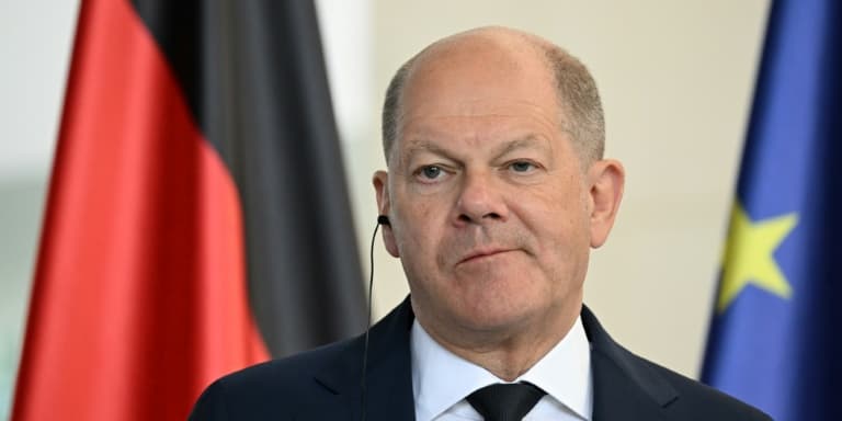 Le chancelier allemand Olaf Scholz le 24 mai 2024 à Berlin