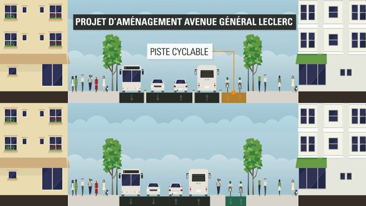 Le projet prévoit de passer de 5 voies de circulation à 2 avec la création d'une piste cyclable et d'une voie de bus supplémentaire.