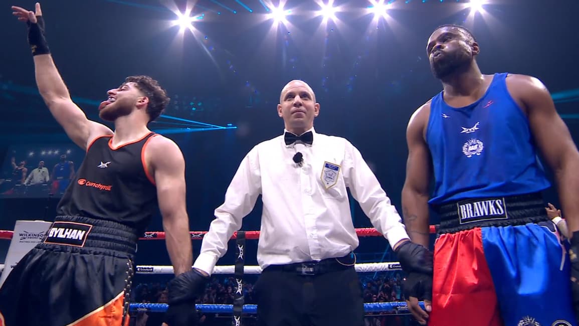Byilhan et Brawks après leur combat au DTR Fight, 7 décembre 2024