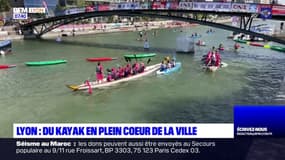 Lyon: du kayak a été proposé en plein cœur de la ville sur la Saône