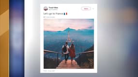Ce tweet d'un compte touristique vantant Paris a fait réagir les Parisiens.