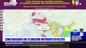 Risque d'incendies: cinq massifs des Bouches-du-Rhône encore interdits d'accès