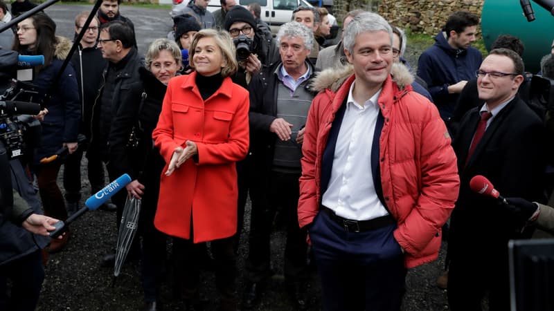 Laurent Wauquiez et Valérie Pécresse au Hameau de Saillancourt, le 31 janvier 2018 (Photo d'illustration).