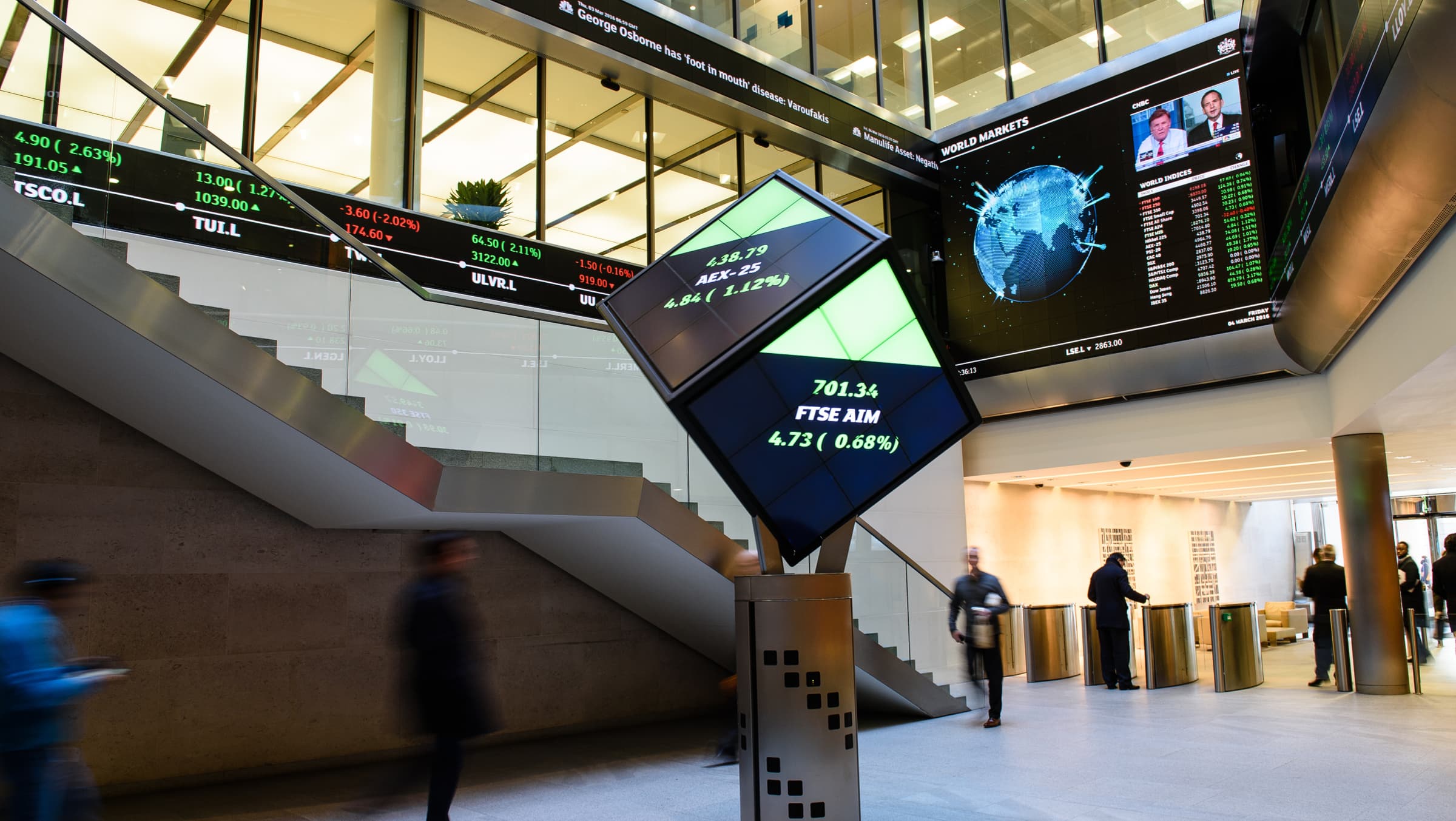La bourse de Londres. La bourse de Londres.