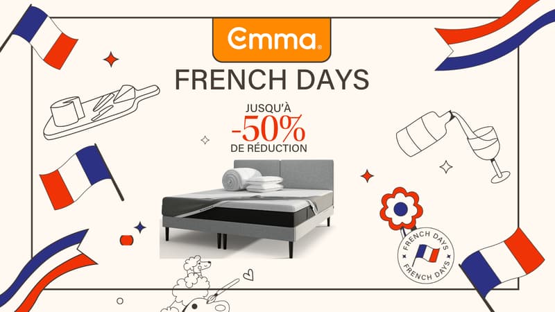 Emma vous propose jusqu'à 40% de réduction sur ses meilleurs modèles de matelas 