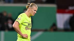 Erling Haaland déçu avec le Borussia Dortmund, le 18 janvier 2022