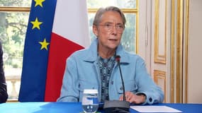 Elisabeth Borne en conférence de presse le 27 octobre 2022