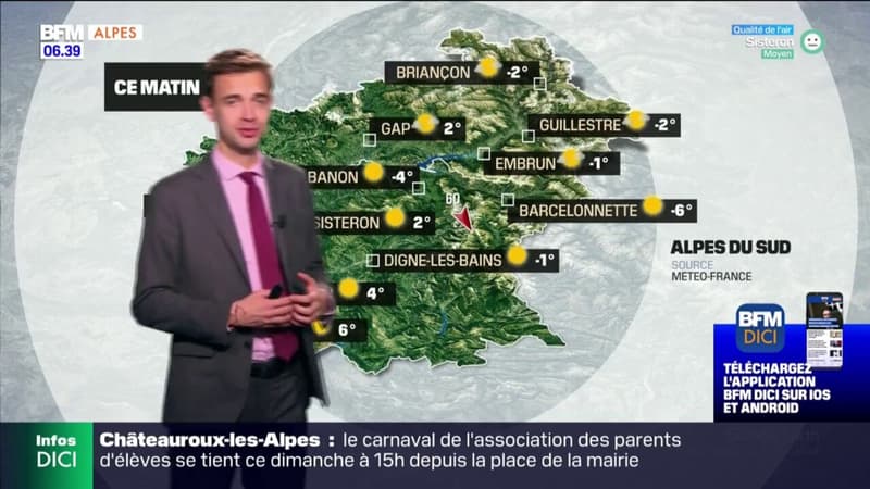 Météo Alpes du Sud: du soleil et des températures douces, 16°C attendus à Sisteron