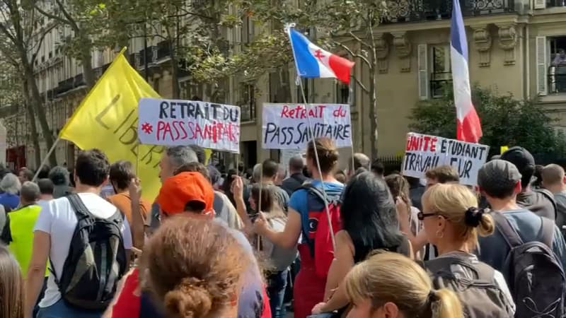 Manifestation contre le pass sanitaire et l'obligation vaccinale pour certaines professions, le 18 septembre 2021 à Paris