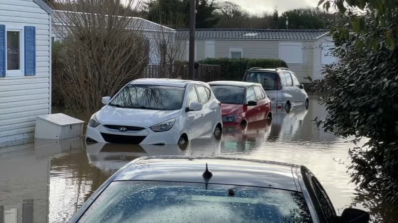 Les occupants du camping ont été surpris par la montée des eaux mardi matin.