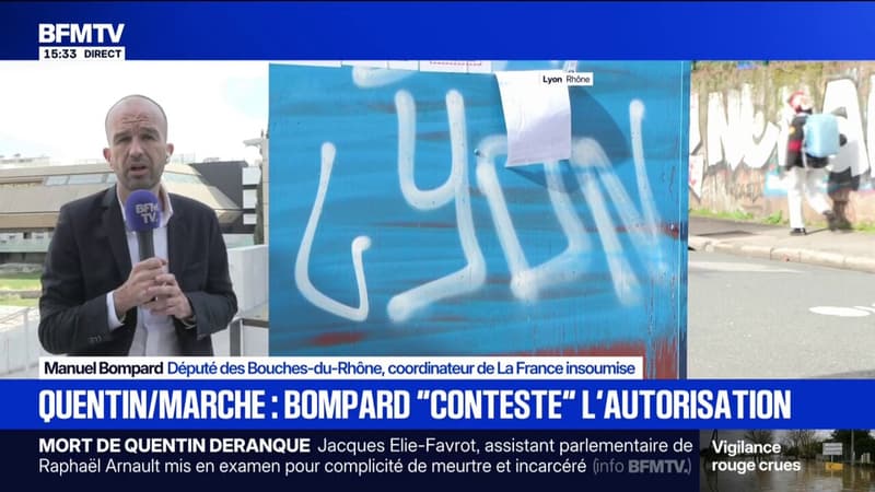 Marche en hommage à Quentin: "J'appelle à du sang-froid et à la vigilance", affirme Manuel Bompard (LFI)