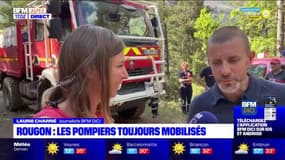 Les pompiers toujours mobilisés pour surveiller l'incendie de Rougon