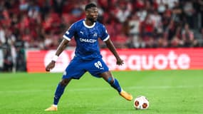 Chancel Mbemba avec l'OM le 11 avril 2024