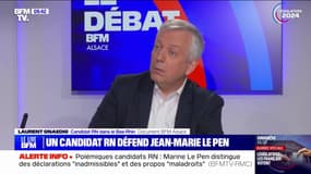 "Je suis en désaccord", réagit Aleksandar Nikolic (RN) aux propos d'un candidat RN qui défend Jean-Marie Le Pen