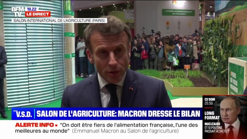 Au Salon de l'agriculture, Emmanuel Macron affirme que le gouvernement fera bientôt des annonces 