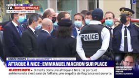 Attaque au couteau: Emmanuel Macron est arrivé à la basilique Notre-Dame de Nice