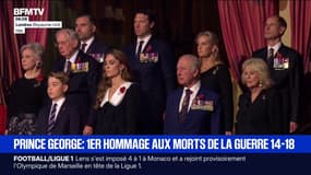 Le prince George, 12 ans, représente son père, le prince William, lors d'un hommage aux soldats morts de la guerre de 14-18