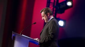 L'ancien président Nicolas Sarkozy en avril 2012 à Paris.
