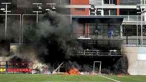 Un feu s'est déclaré le 8 octobre 2021 au stade d'Andorre.