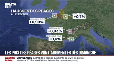 Les prix des péages vont augmenter à partir du 1er février