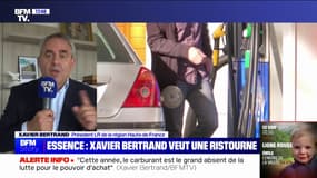 Xavier Bertrand sur le prix de l'essence: "Je demande qu'on fasse une aide de 15 à 20 centimes. On ne peut pas s'habituer à payer son litre 2 euros"