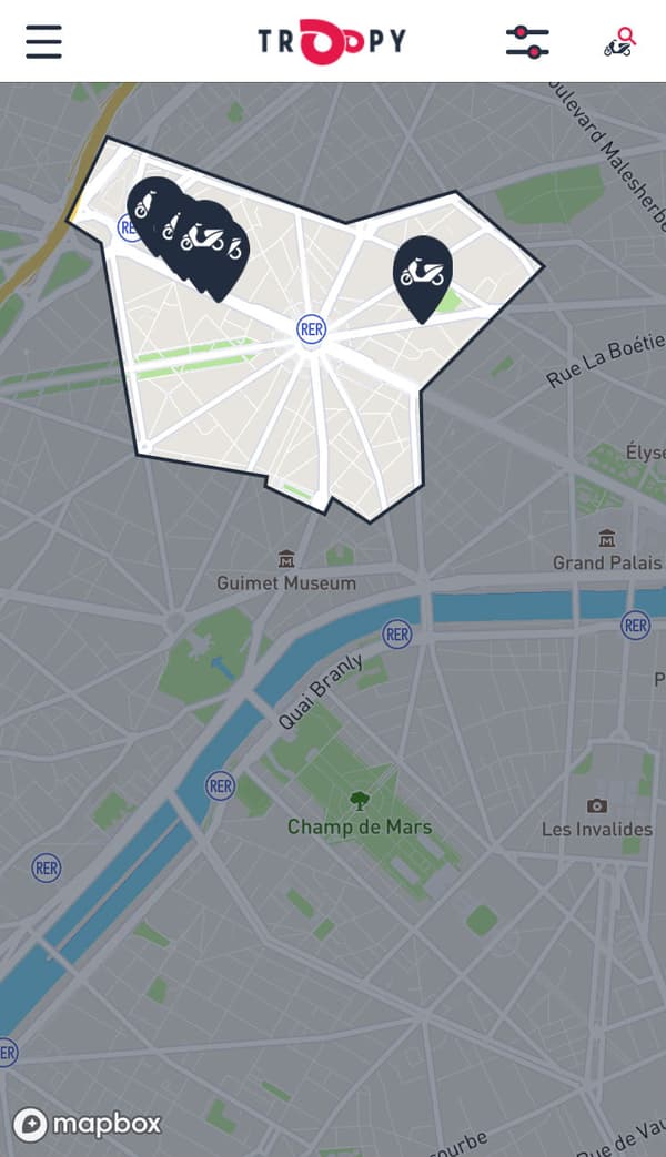Pour l'instant seule une zone de location est disponible à Paris. 
