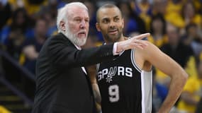 Gregg Popovich et Tony Parker, le 14 avril 2018