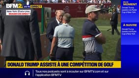 New York: Donald Trump assiste à la compétition de golf Ryder Cup