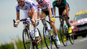 Anthony Roux devant Michael Morkov et Christophe Kern