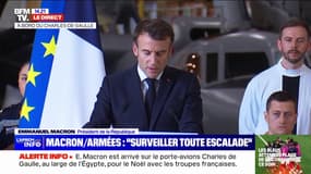 Emmanuel Macron aux militaires du Charles-de-Gaulle: "Vous êtes individuellement et collectivement parmi les meilleurs au monde"