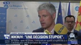80km/h: "C'est une décision stupide", déplore le président des Républicains Laurent Wauquiez