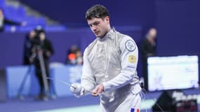 Le fleurettiste Maxime Pauty à Paris, le 12 janvier 2025