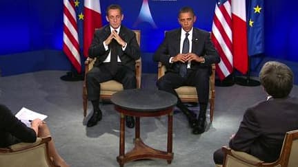 A six mois de l'élection présidentielle française, Barack Obama a rendu vendredi un hommage appuyé à Nicolas Sarkozy, dont il a loué le "leadership" et l'énergie. Les dirigeants français et américain ont accordé une interview commune aux chaînes de télévi